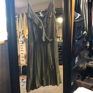 Faux wrap mini dress